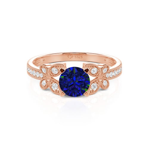 Jeulia Round Cut Butterfly Ring