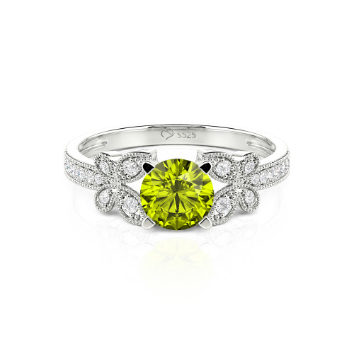 Jeulia Round Cut Butterfly Ring