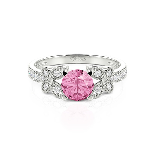 Jeulia Round Cut Butterfly Ring