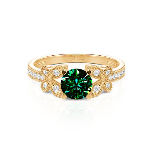 Jeulia Round Cut Butterfly Ring