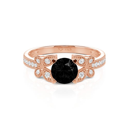 Jeulia Round Cut Butterfly Ring
