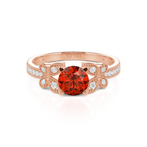 Jeulia Round Cut Butterfly Ring