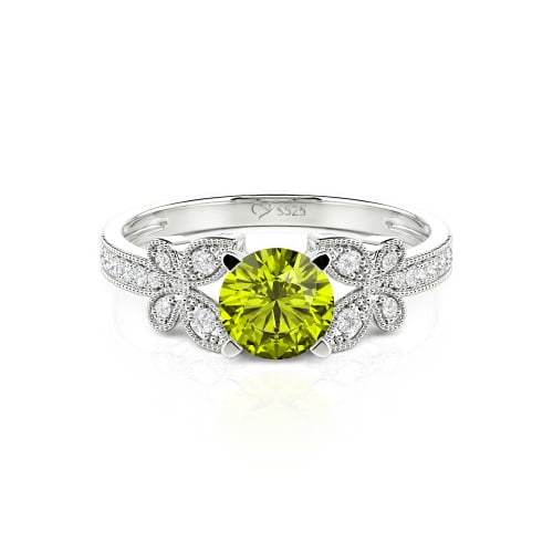Jeulia Round Cut Butterfly Ring