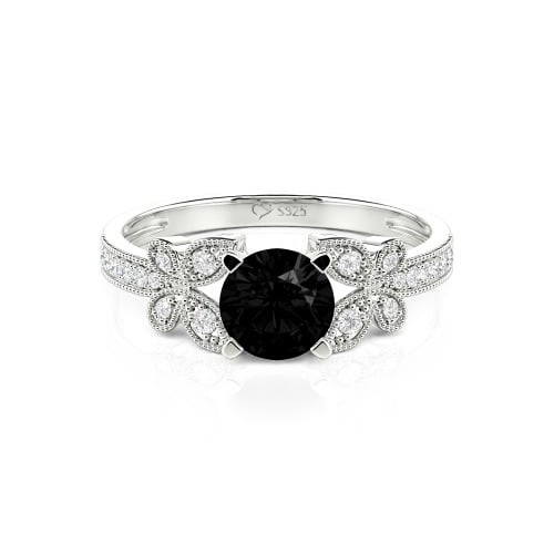 Jeulia Round Cut Butterfly Ring