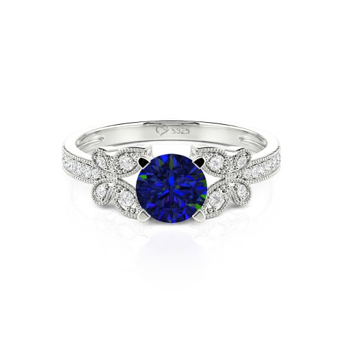 Jeulia Round Cut Butterfly Ring