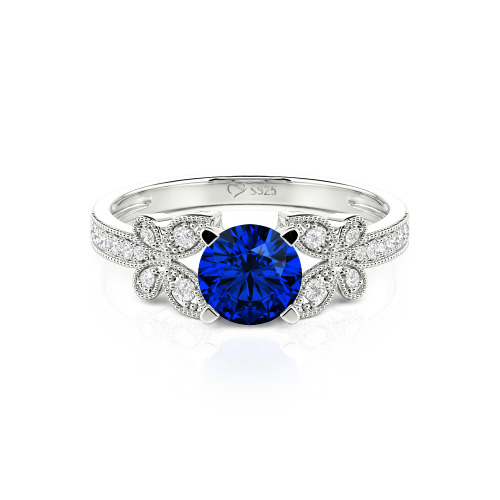 Jeulia Round Cut Butterfly Ring