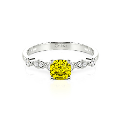 Jeulia Cushion Cut Vintage Ring