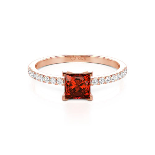 Jeulia Princess Cut Sterling Silver Ring