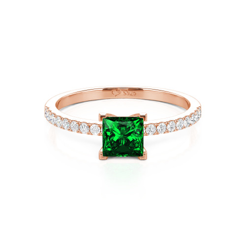 Jeulia Princess Cut Ring