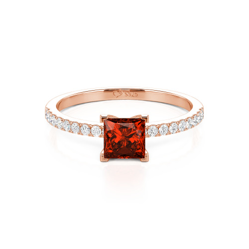 Jeulia Princess Cut Ring