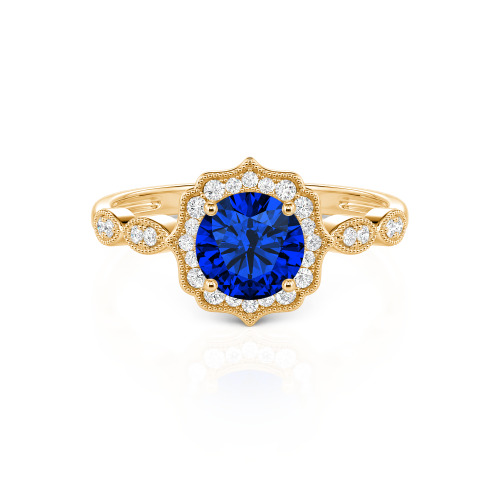 Jeulia Halo Round Cut Vintage Ring