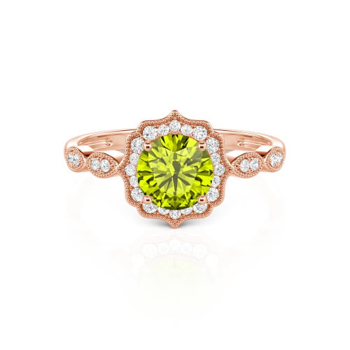 Jeulia Halo Round Cut Vintage Ring