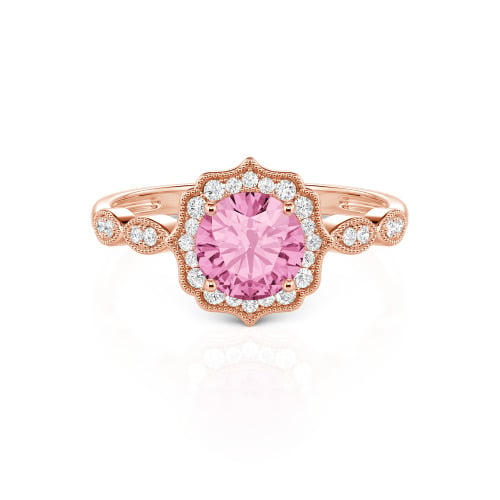 Jeulia Halo Round Cut Vintage Ring