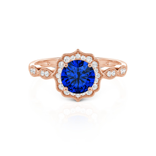 Jeulia Halo Round Cut Vintage Ring