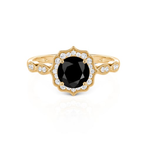 Jeulia Halo Round Cut Vintage Ring