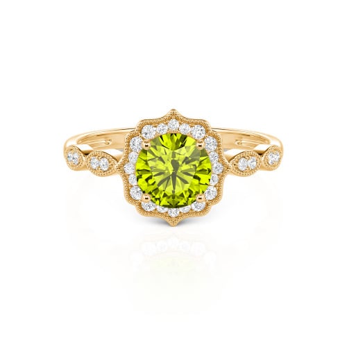 Jeulia Halo Round Cut Vintage Ring