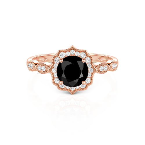 Jeulia Halo Round Cut Vintage Ring