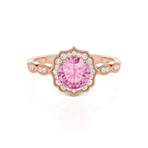 Jeulia Halo Round Cut Vintage Ring