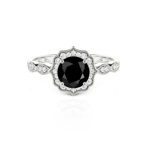 Jeulia Halo Round Cut Vintage Ring
