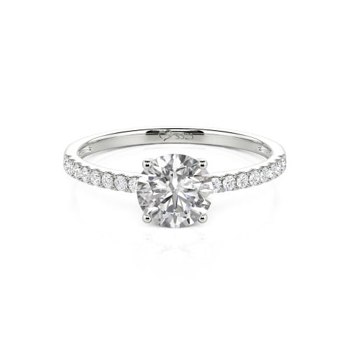 Jeulia Round Cut Sterling Silver Ring