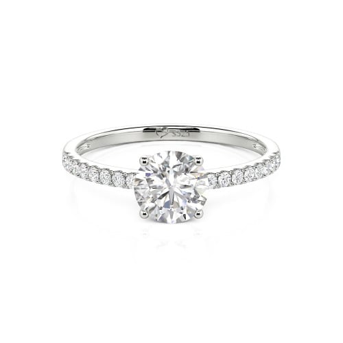 Jeulia Round Cut Sterling Silver Ring