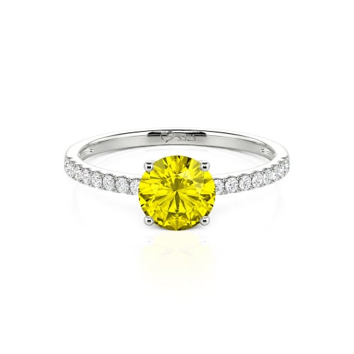 Jeulia Round Cut Sterling Silver Ring