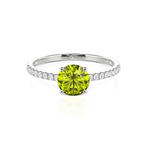 Jeulia Round Cut Sterling Silver Ring