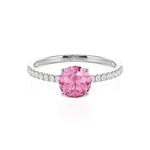 Jeulia Round Cut Sterling Silver Ring