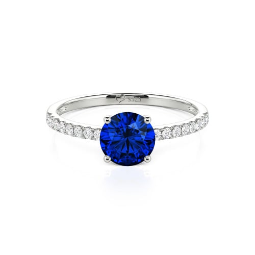 Jeulia Round Cut Sterling Silver Ring