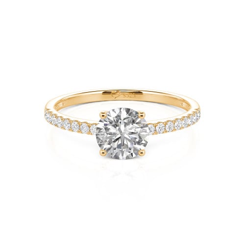 Jeulia Round Cut Sterling Silver Ring