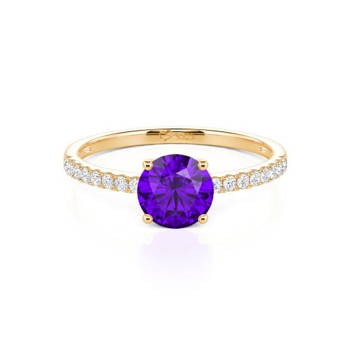 Jeulia Round Cut Sterling Silver Ring