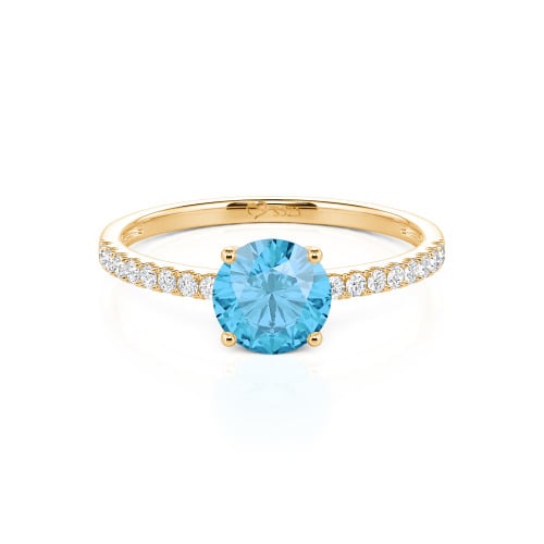 Jeulia Round Cut Sterling Silver Ring