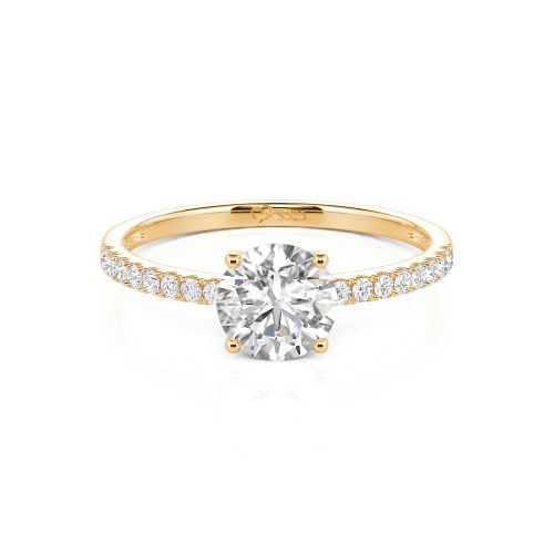 Jeulia Round Cut Sterling Silver Ring