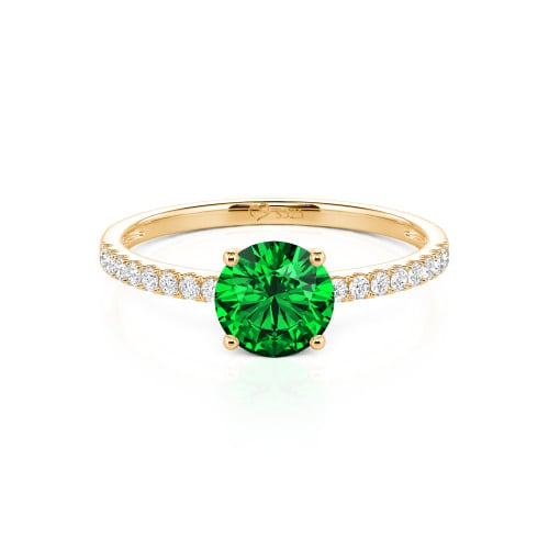 Jeulia Round Cut Sterling Silver Ring