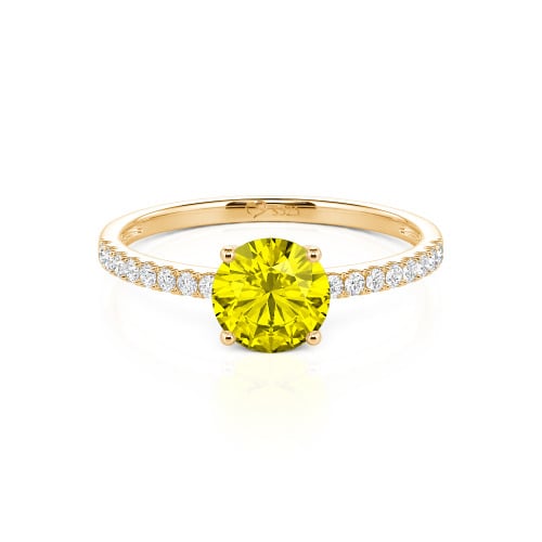 Jeulia Round Cut Sterling Silver Ring