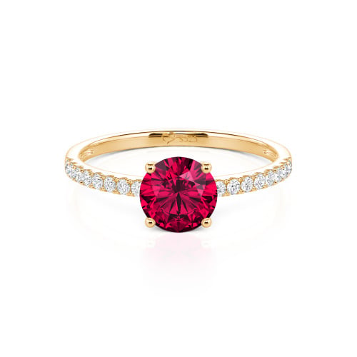 Jeulia Round Cut Sterling Silver Ring