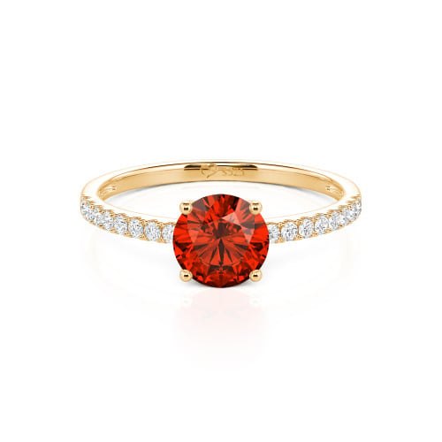 Jeulia Round Cut Sterling Silver Ring