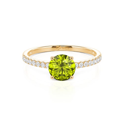 Jeulia Round Cut Sterling Silver Ring