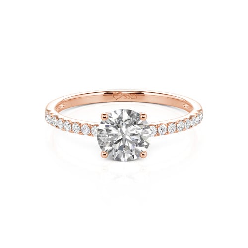 Jeulia Round Cut Sterling Silver Ring