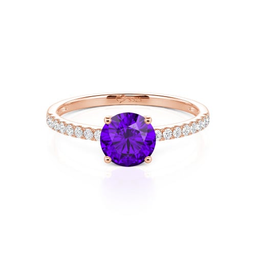Jeulia Round Cut Sterling Silver Ring
