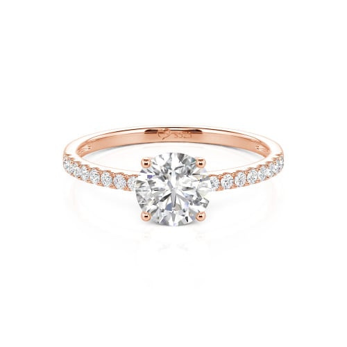 Jeulia Round Cut Sterling Silver Ring