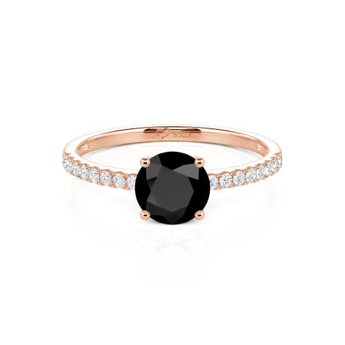 Jeulia Round Cut Sterling Silver Ring