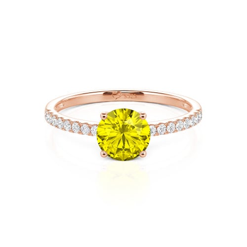 Jeulia Round Cut Sterling Silver Ring