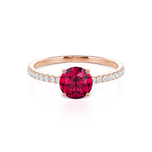 Jeulia Round Cut Sterling Silver Ring