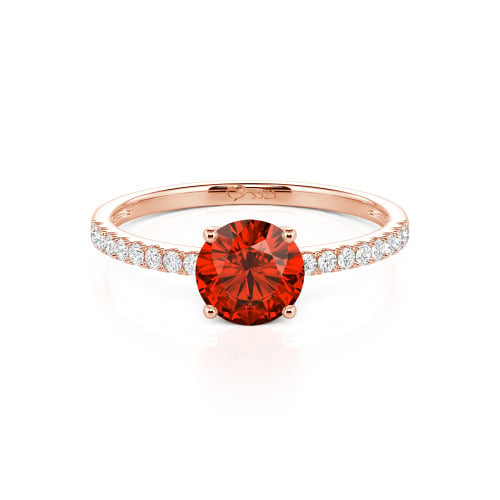 Jeulia Round Cut Sterling Silver Ring
