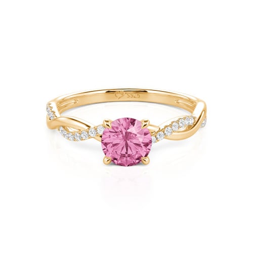 Jeulia Twist Round Cut Sterling Silver Ring