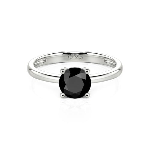 Jeulia Round Cut Solitaire Sterling Silver Ring