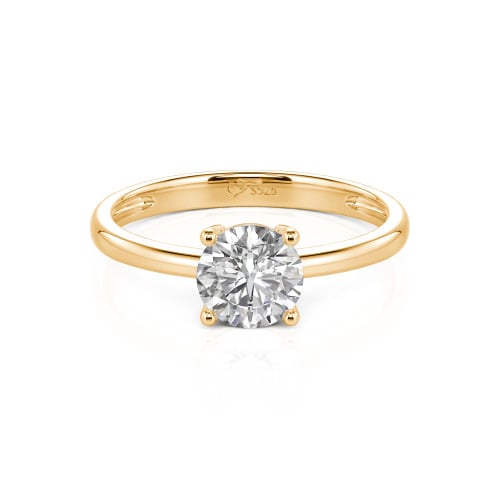 Jeulia Round Cut Solitaire Sterling Silver Ring