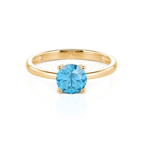 Jeulia Round Cut Solitaire Sterling Silver Ring