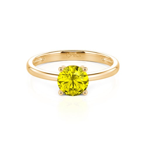 Jeulia Round Cut Solitaire Sterling Silver Ring